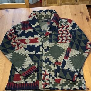 NWT! Junk Food Clothing Rune Multicolor Knit Sweater Cardigan Size Medium